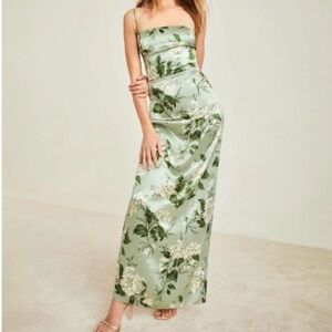 Reformation Frankie Silk Dress - Tea Garden size 8 NWOT
